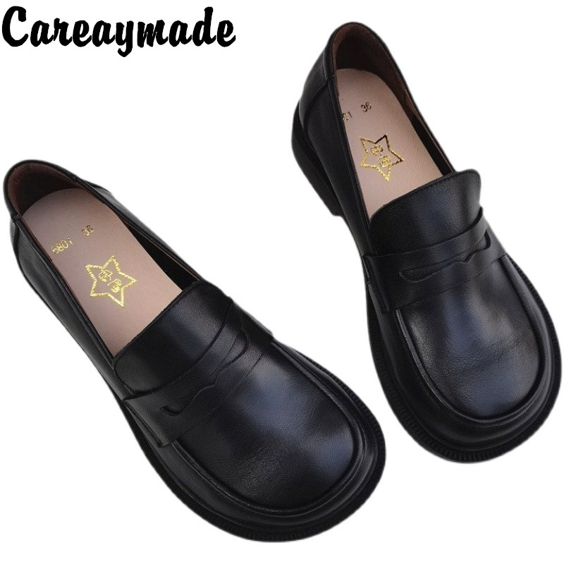Leather Work Women Shoes - Careaymade-zapatos informales para mujer, calzado Oxford