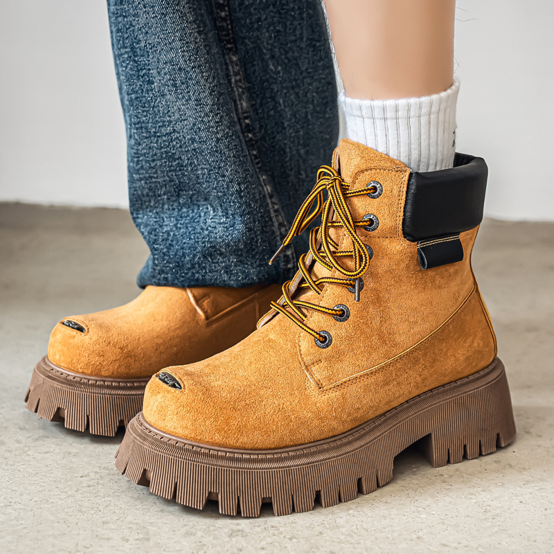 Leather Work Boots - Botas Clásicas de Caña Alta para