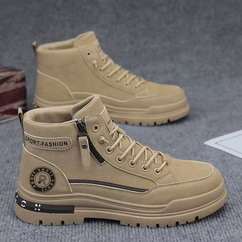 Leather Work Boots - Botas de trabajo Retro de alta