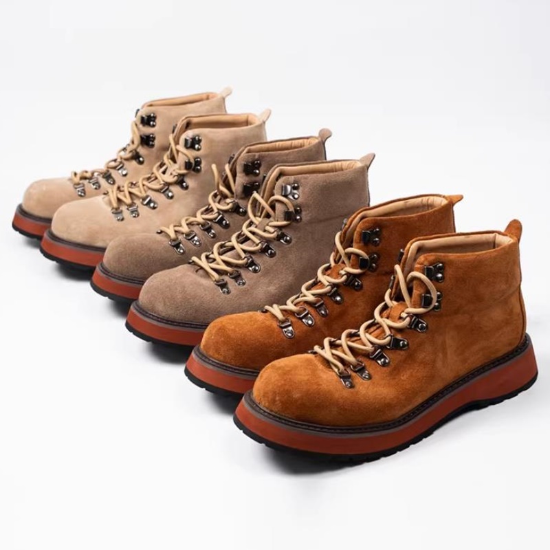 Leather Work Boots - Botas de Tobillo de Cuero Genuino