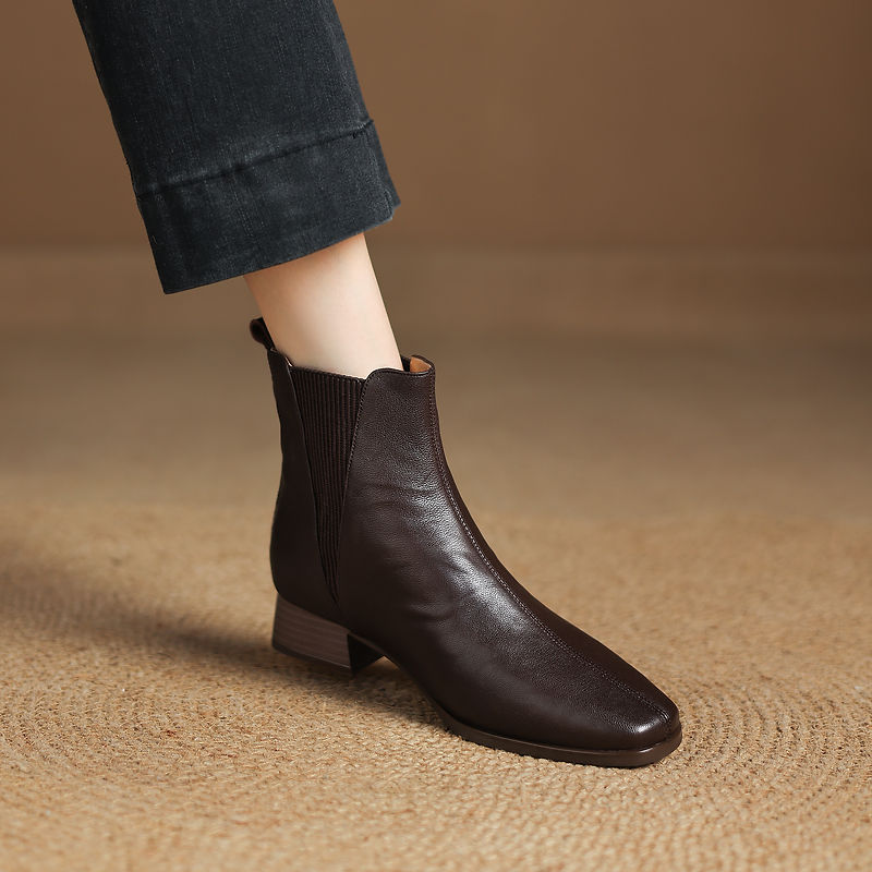 Leather Work Women Shoes - NUEVAS Botas de Otoño para Mujer,