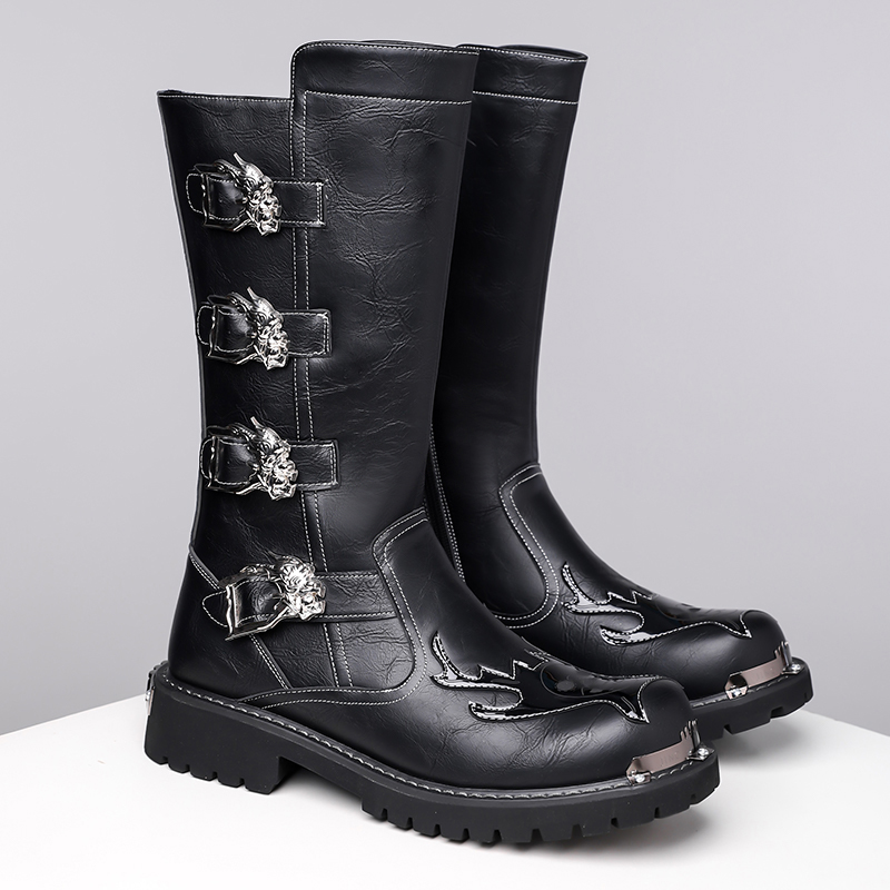 Botas Largas de Cuero de Diseñ - Leather Work Boots reseña y precio