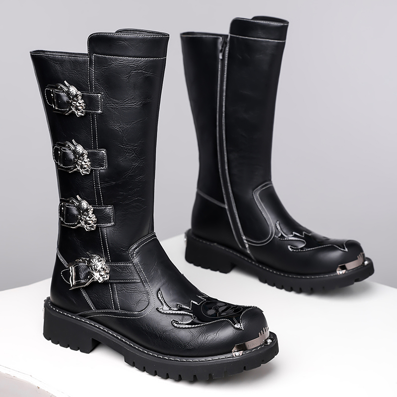 Botas Largas de Cuero de Diseñ - Leather Work Boots reseña y precio