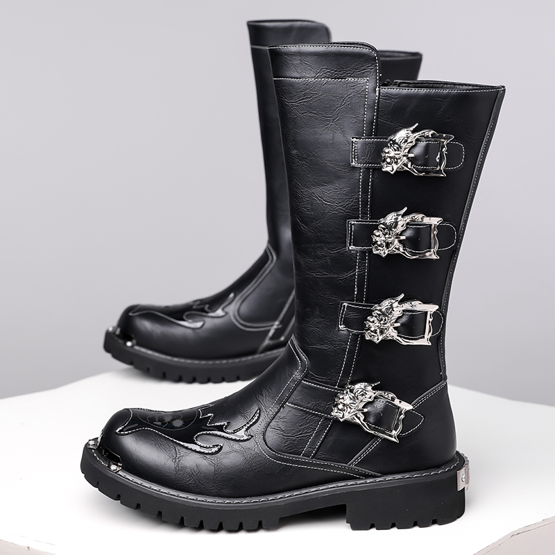 Botas Largas de Cuero de Diseñ - Leather Work Boots reseña y precio