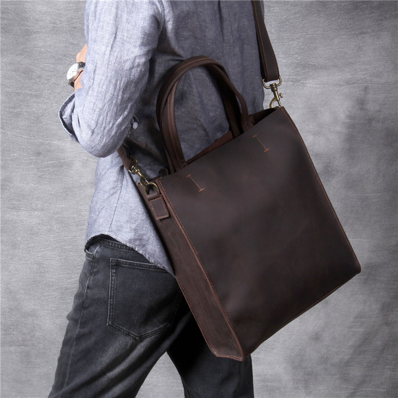 Bolso de mano Vintage de cuero - Leather Work Bag Laptop reseña y precio