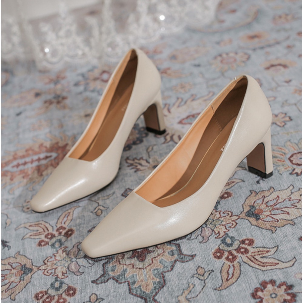 Tacones altos, nuevos zapatos  - Leather Work Women Shoes reseña y precio