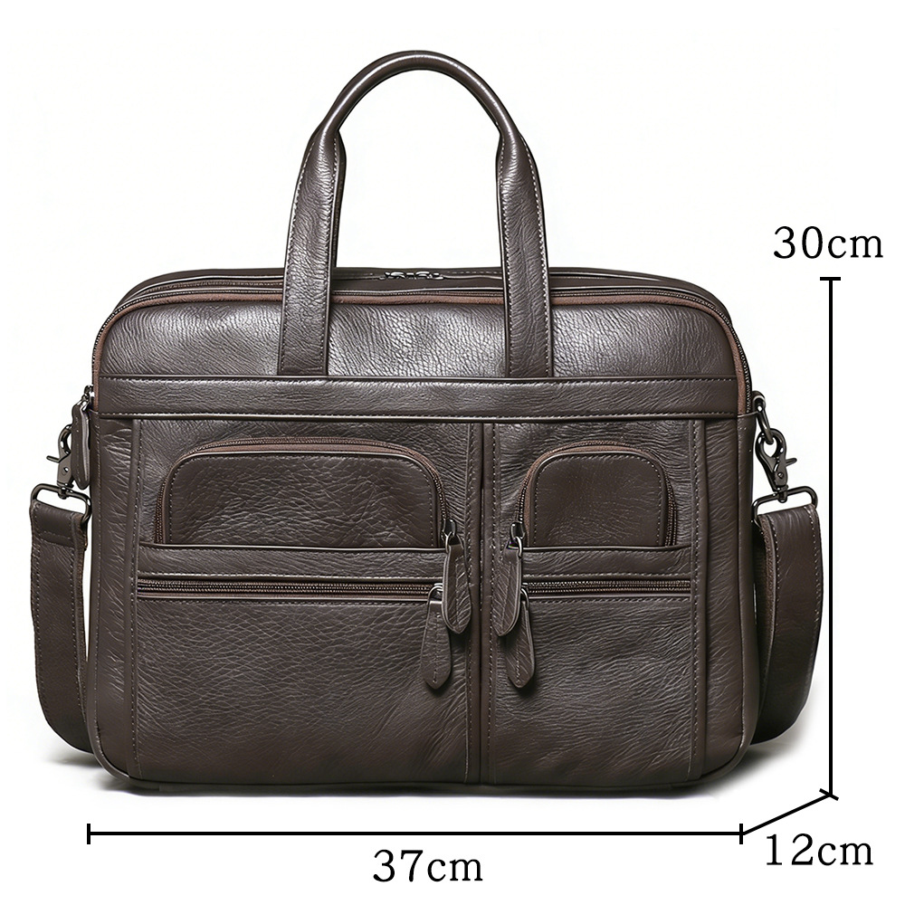 Maletín de Cuero Genuino para  - Leather Work Bag Laptop reseña y precio