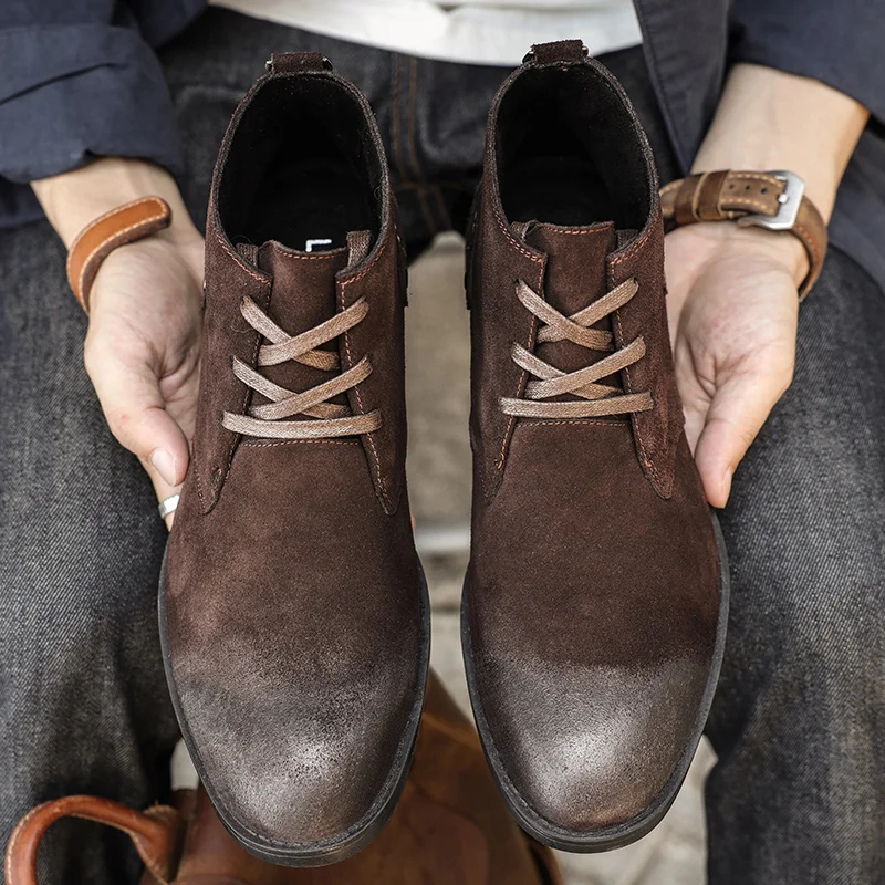 Nuevos botines de ante vacuno  - Leather Work Boots reseña y precio
