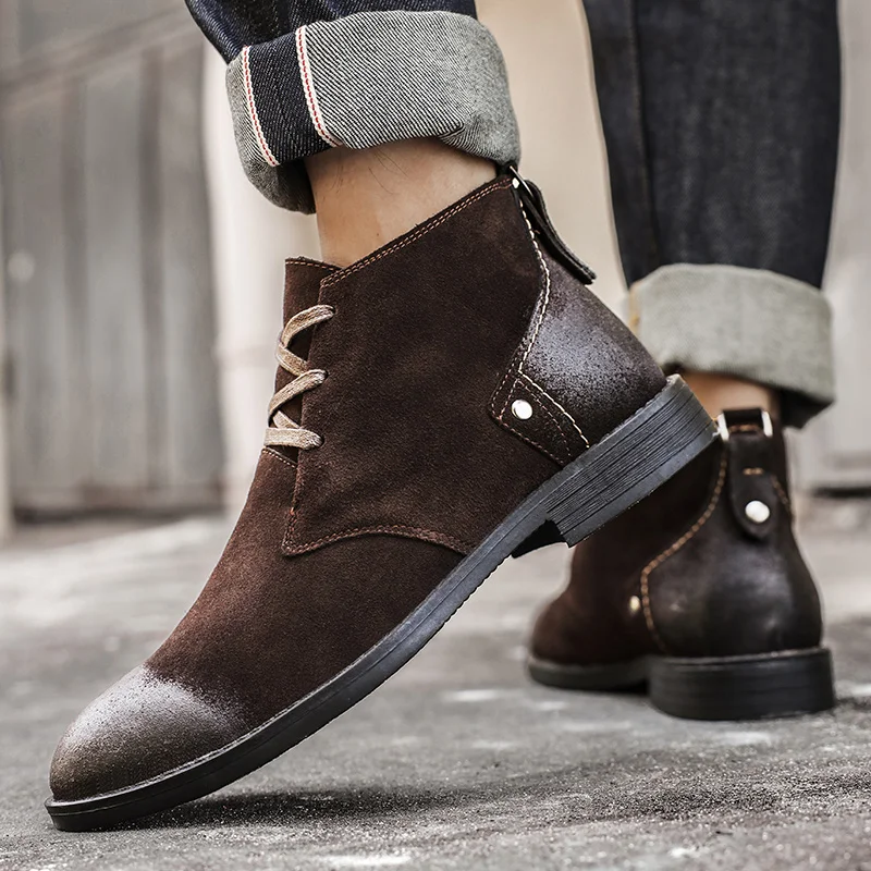 Nuevos botines de ante vacuno  - Leather Work Boots reseña y precio