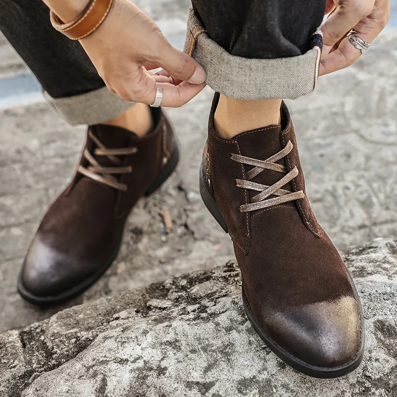 Nuevos botines de ante vacuno  - Leather Work Boots reseña y precio