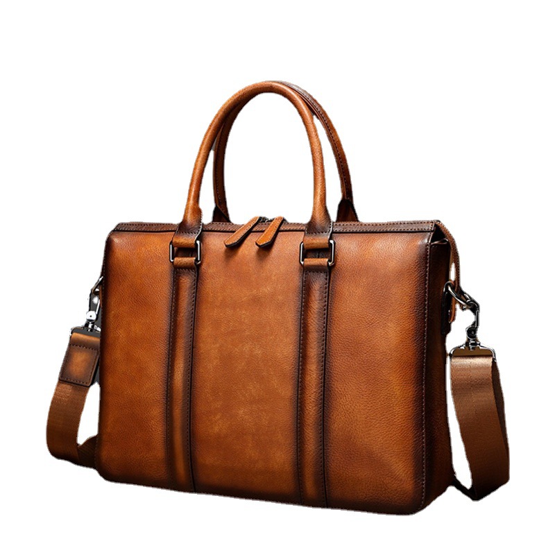 Maletín de Cuero de Primera Ca - Leather Work Bag Laptop reseña y precio