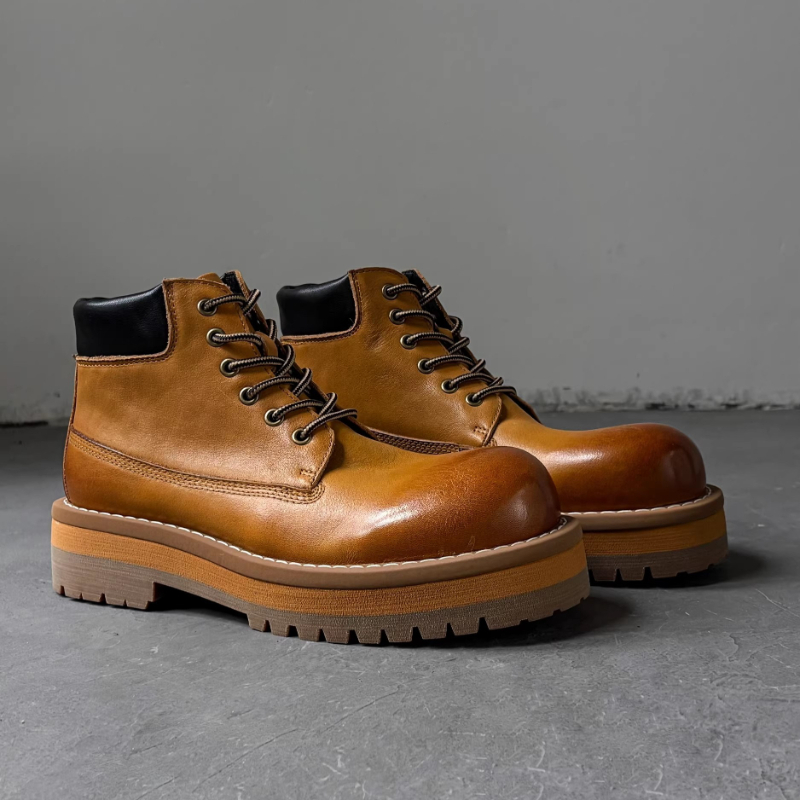 Botines de estilo británico pa - Leather Work Boots reseña y precio