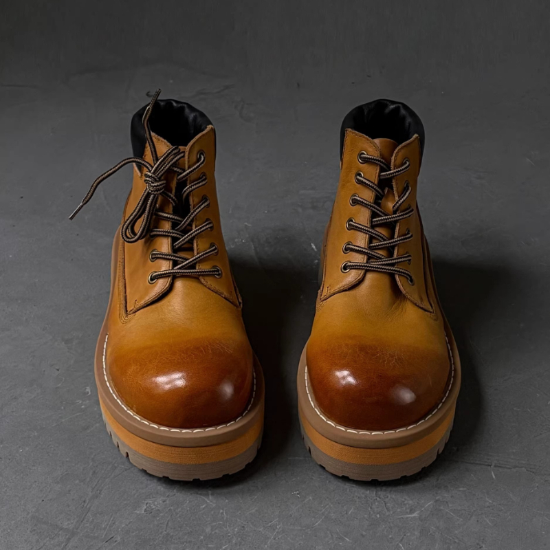 Botines de estilo británico pa - Leather Work Boots reseña y precio