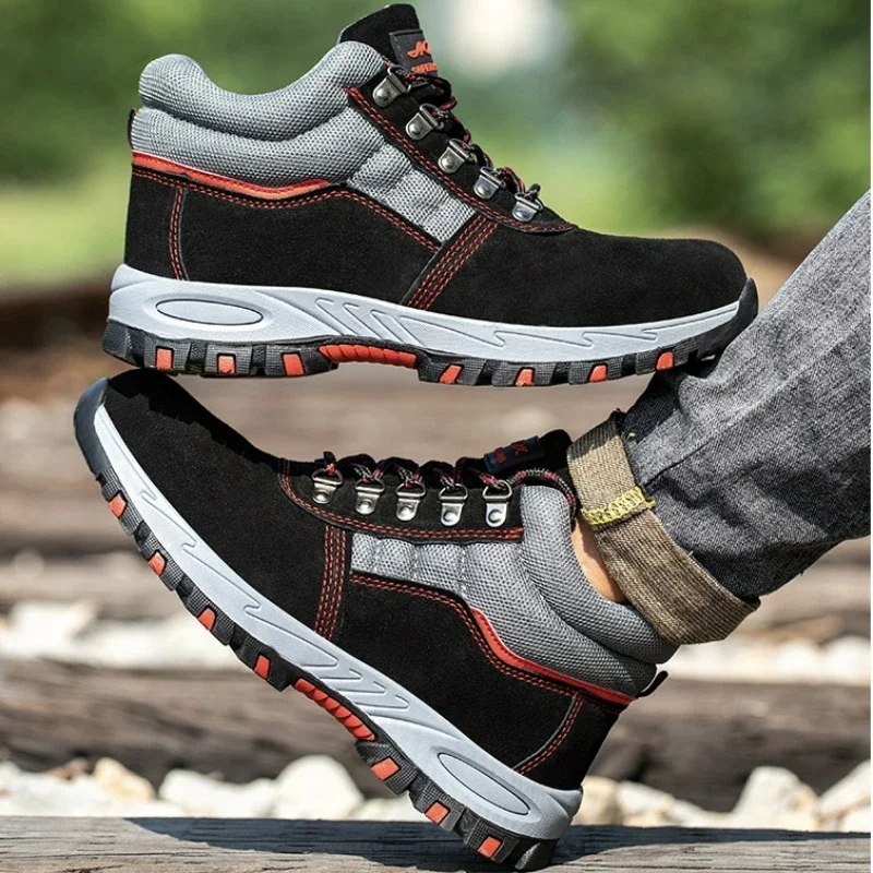 Botas de seguridad de alta cal - Leather Work Boots reseña y precio