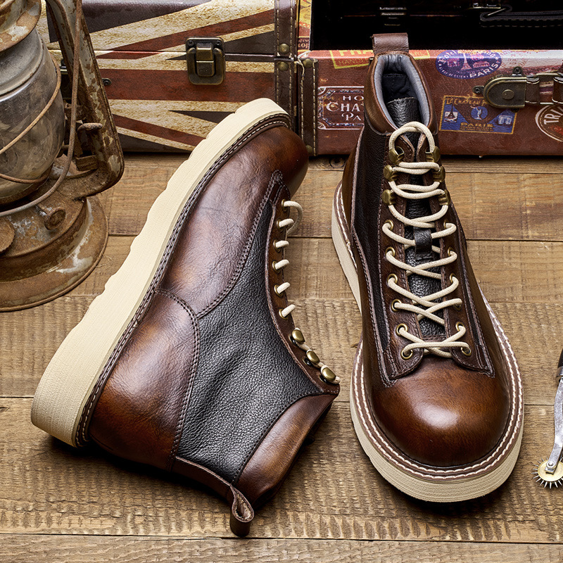 Botas de trabajo de punta cort - Leather Work Boots reseña y precio