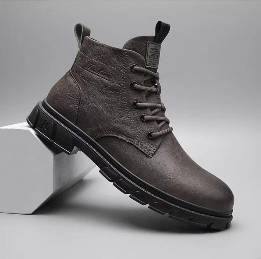 Botas de invierno para hombre, - Leather Work Boots reseña y precio
