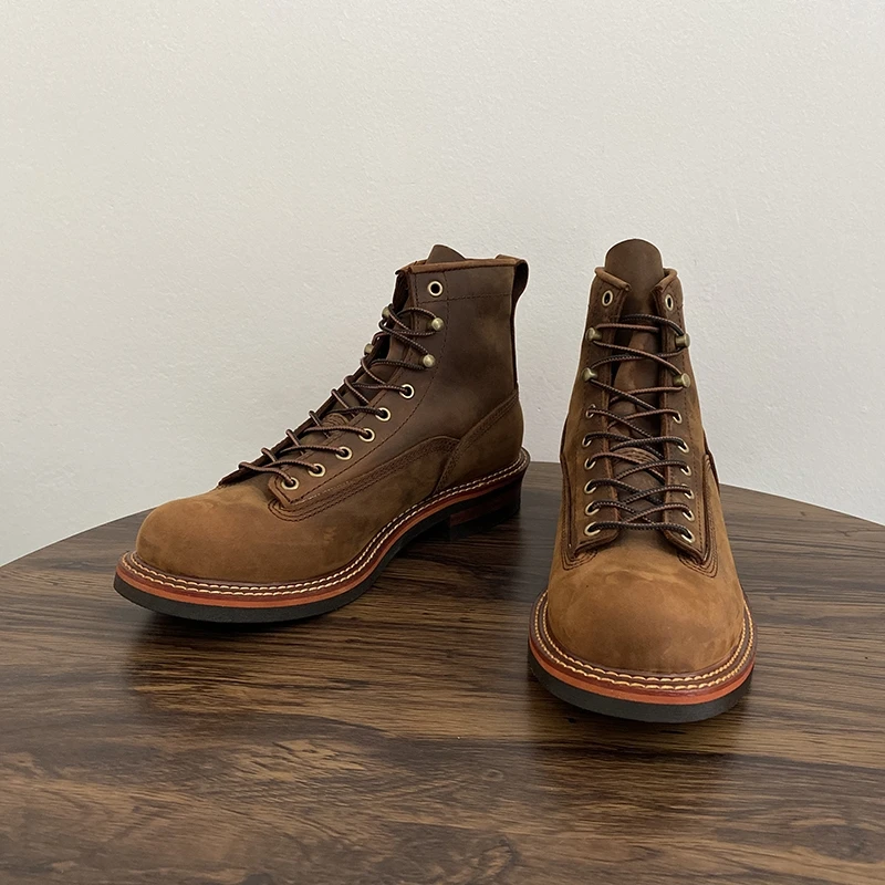 Botines Vintage británicos par - Leather Work Boots reseña y precio