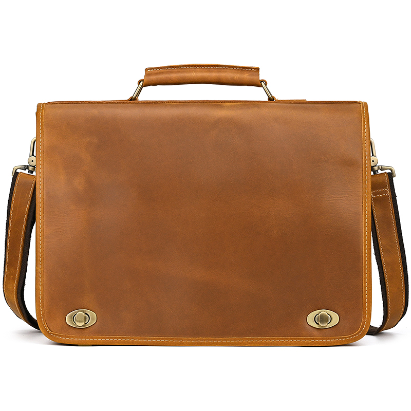 Bolso de cuero genuino persona - Leather Work Bag Laptop reseña y precio