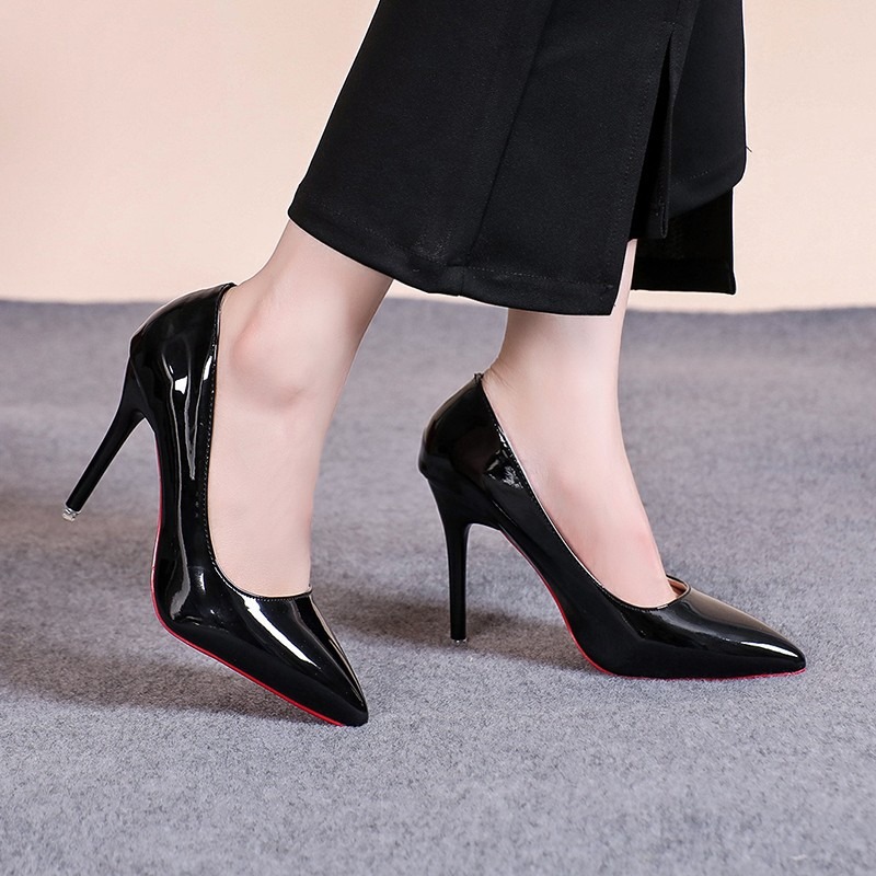 Zapatos de tacón de aguja de c - Leather Work Women Shoes reseña y precio