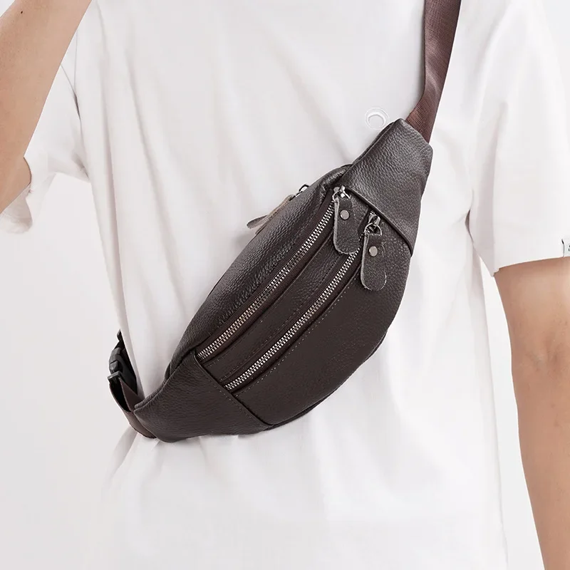Riñonera de cuero genuino para - Leather Work Bag Laptop reseña y precio
