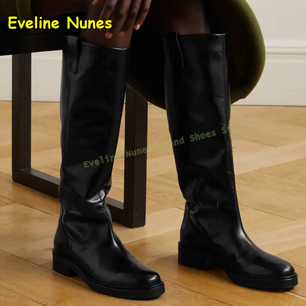 Botas Altas de Cuero Negro par - Leather Work Women Shoes reseña y precio