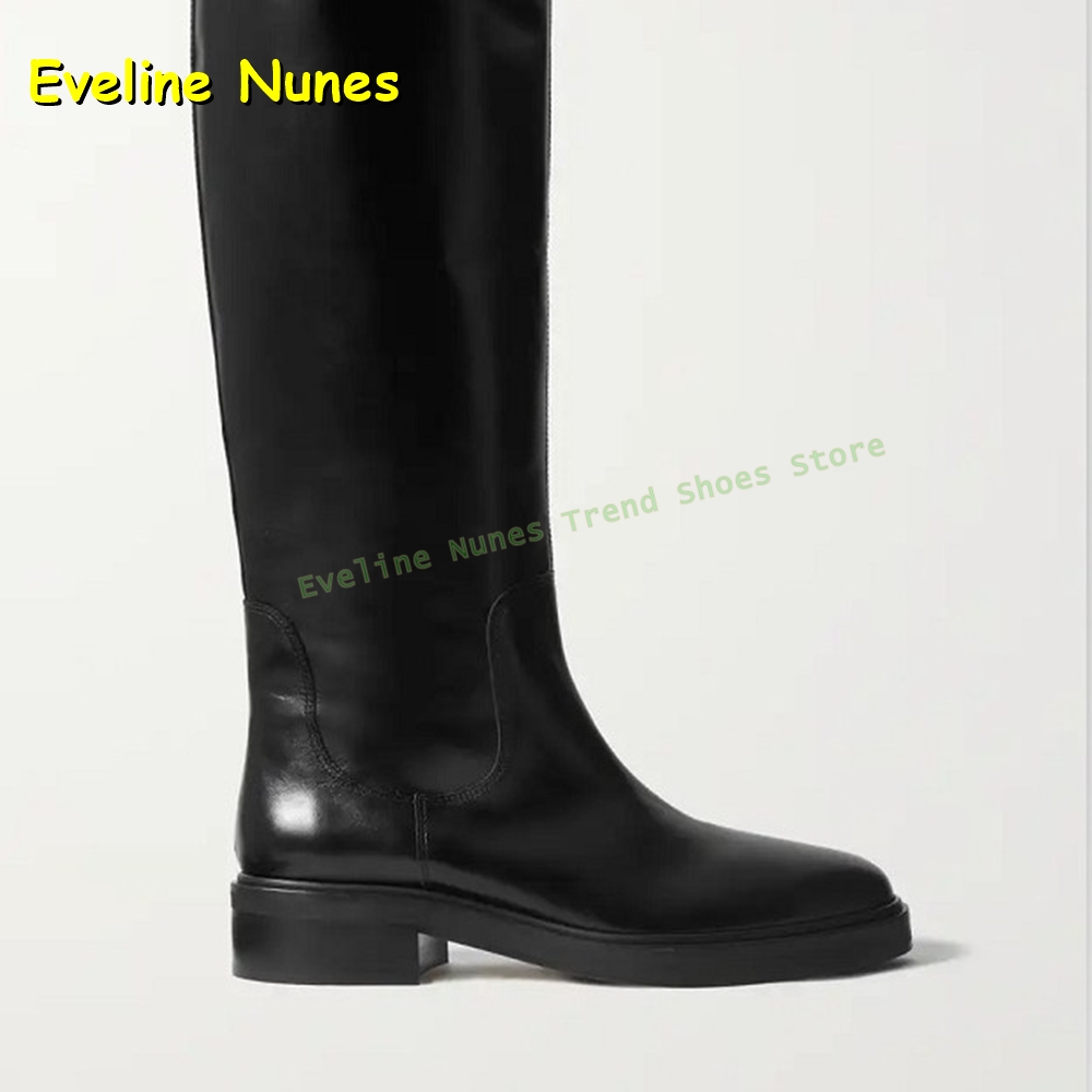 Botas Altas de Cuero Negro par - Leather Work Women Shoes reseña y precio