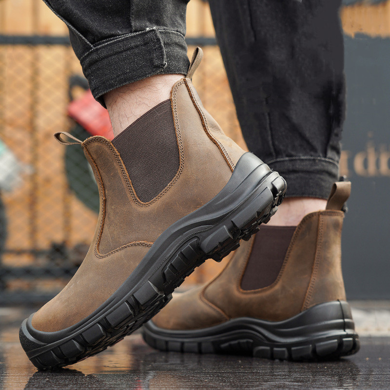 Botas de trabajo con puntera d - Leather Work Boots reseña y precio