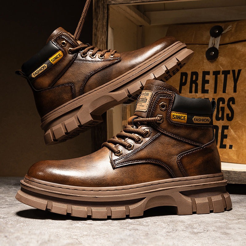 Botines de plataforma Vintage  - Leather Work Boots reseña y precio
