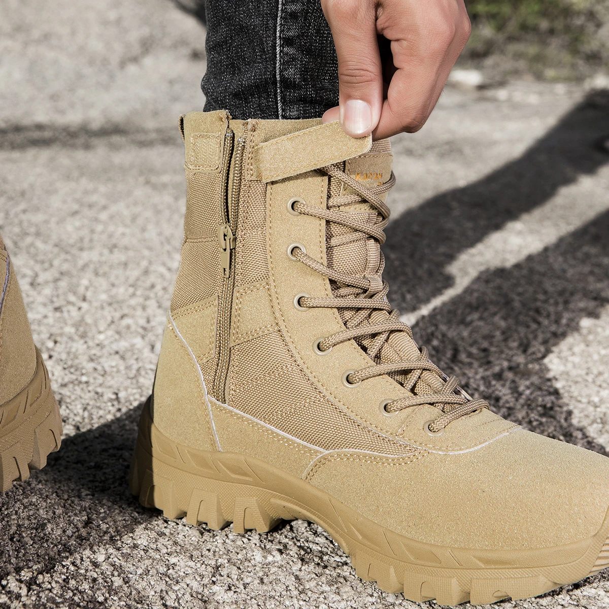 Zapatos de senderismo al aire  - Leather Work Boots reseña y precio