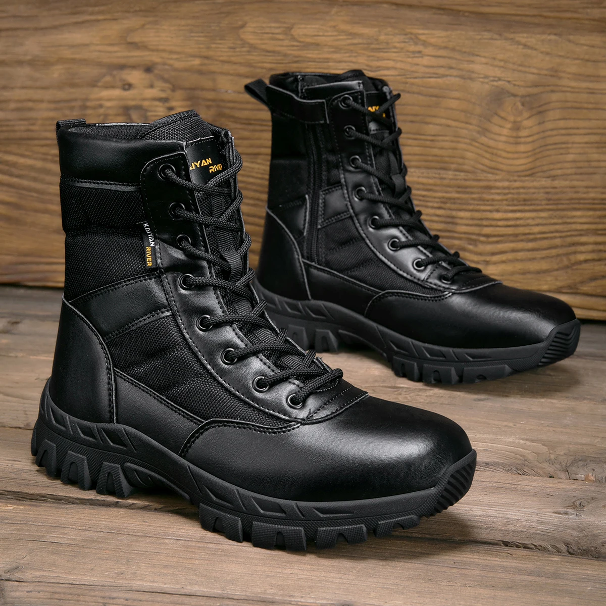 Zapatos de senderismo al aire  - Leather Work Boots reseña y precio