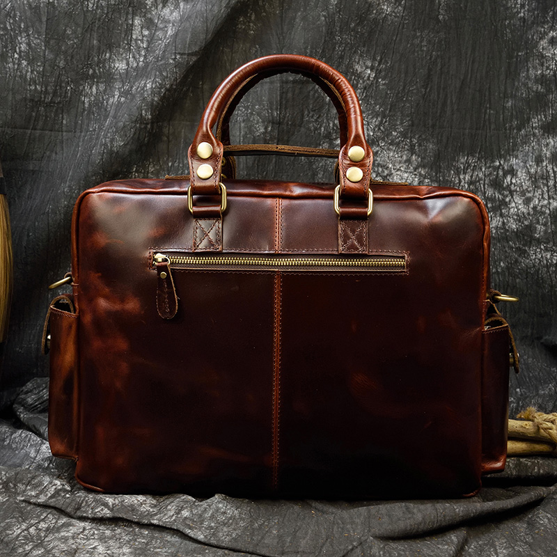 Maletín de cuero genuino para  - Leather Work Bag Laptop reseña y precio