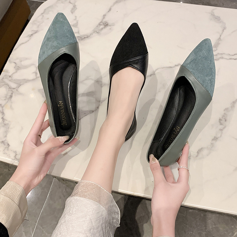 Zapatos planos de cuero negro  - Leather Work Women Shoes reseña y precio