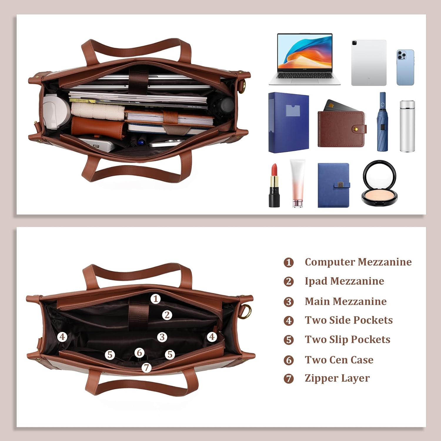 Bolso impermeable para ordenad - Leather Work Bag Laptop reseña y precio