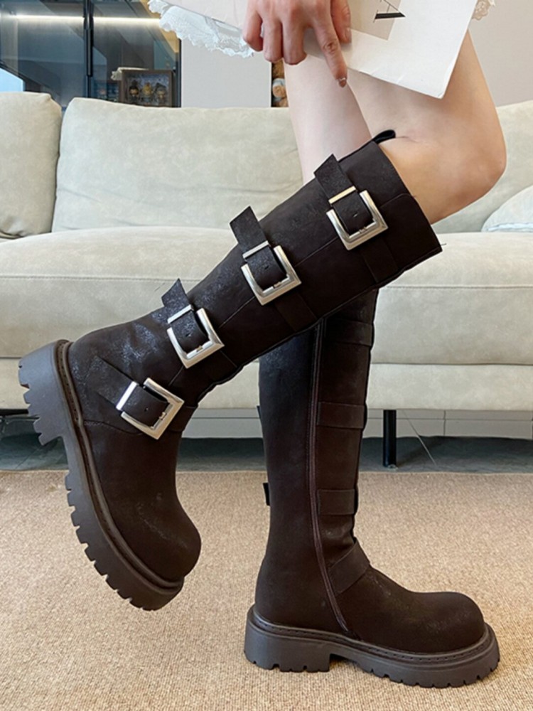 Botas de Moda para Mujer con M - Leather Work Women Shoes reseña y precio