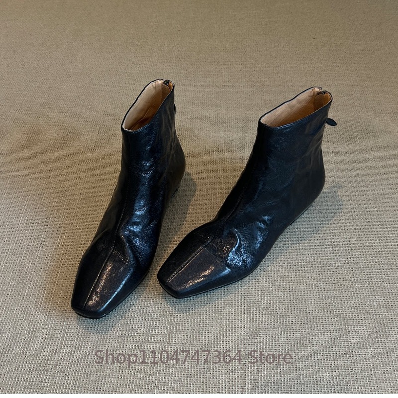 Botas de tobillo retro de piel - Leather Work Women Shoes reseña y precio