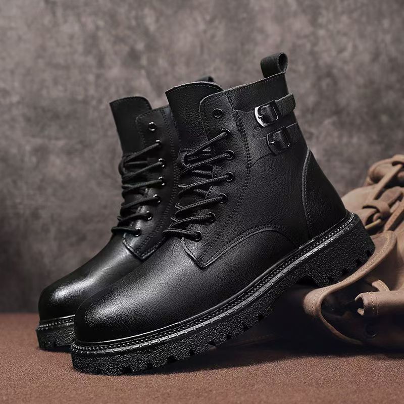 Botas altas de cuero genuino d - Leather Work Boots reseña y precio