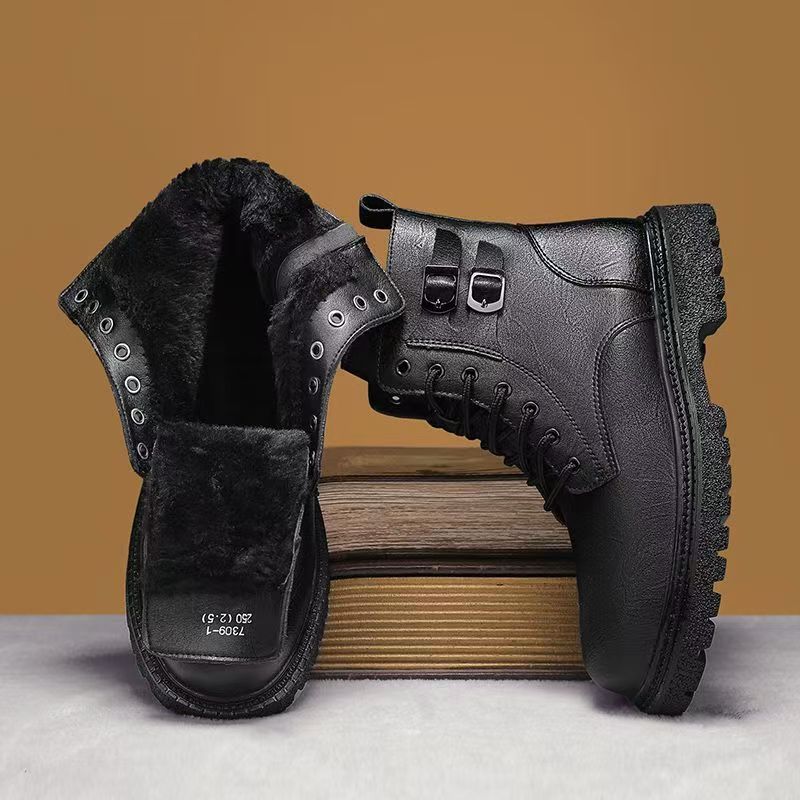 Botas altas de cuero genuino d - Leather Work Boots reseña y precio