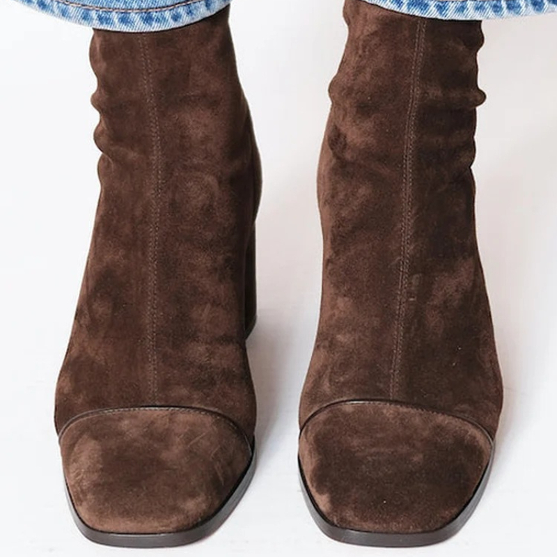 Botas de cuero de gamuza para  - Leather Work Women Shoes reseña y precio