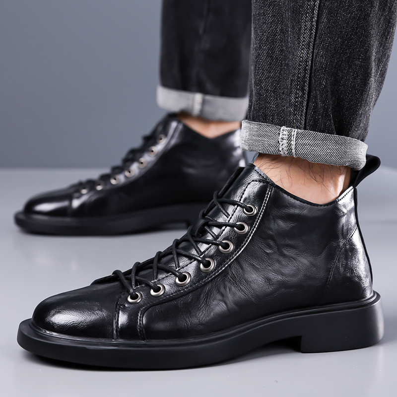 Botas de Cuero Retro Británica - Leather Work Boots reseña y precio