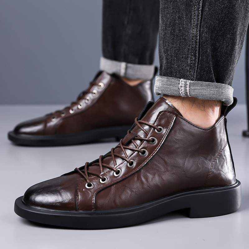 Botas de Cuero Retro Británica - Leather Work Boots reseña y precio