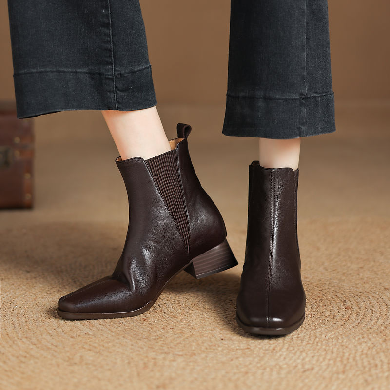 NUEVAS Botas de Otoño para Muj - Leather Work Women Shoes reseña y precio
