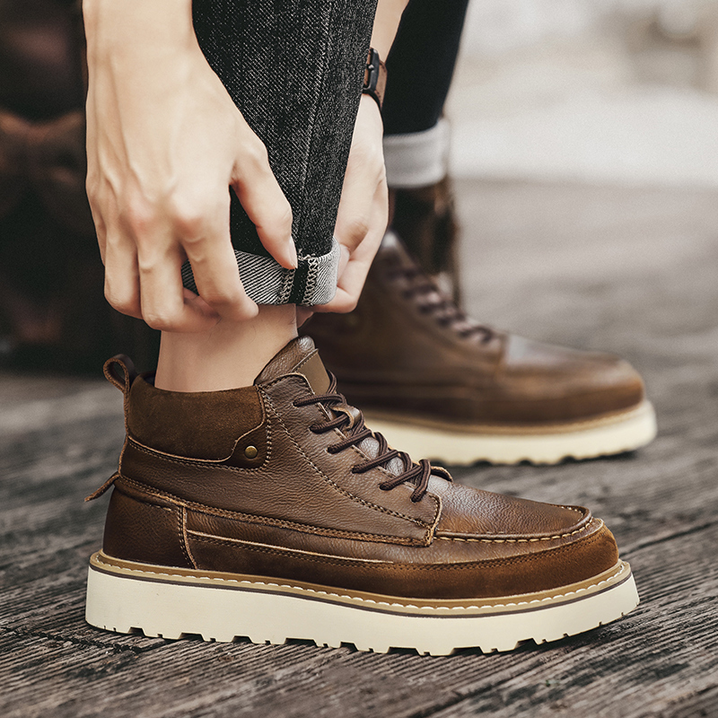 Botas de trabajo para hombre,  - Leather Work Boots reseña y precio